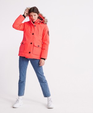 Superdry Everest Parka Női Kabát Korall | NLHYX4793